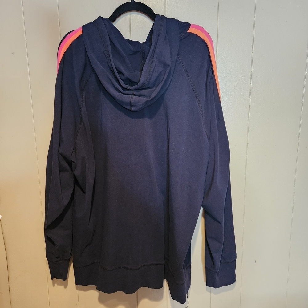 Lane Bryant Dark Blue Jacket with Bright Red Zipper - Picture 2 of 3